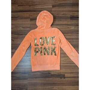 Victoria's Secret PINK Velour Sequin Hoodie- Size XS